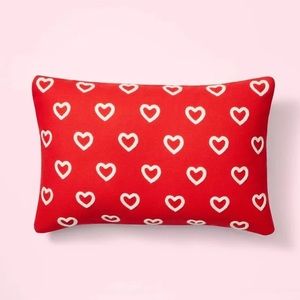 Target Spritz Valentine's Day Stitched Hearts Throw Pillow